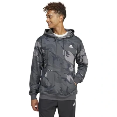 Abbildung von adidas Sportswear Seasonal Essentials Camouflage Hoodie Kapuzenpullover, Herren, Größe: XXL, Grey