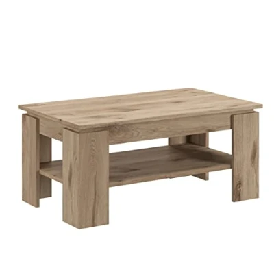 Abbildung von xonox.home XCTB9T65 Titan Couchtisch Nox Oak, Moderner Holz Couchtisch, 100x60cm