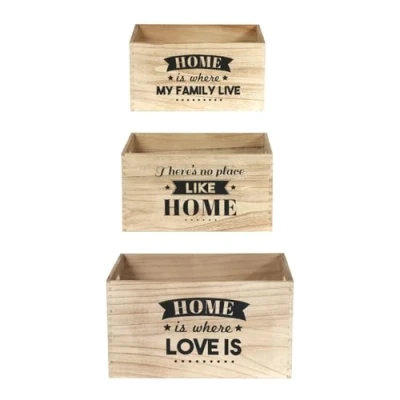 Abbildung von CMP Set 3 CAJAS Madera Home, Holz, Multicolor, 40 x 31 22 cm,
