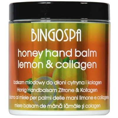 Abbildung von Honig Handbalsam mit Zitrone und Kollagen 250g BINGOSPA