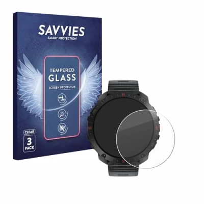 Abbildung von Savvies Panzer Schutz Glas für Polar Grit X2 Pro (3 Stück) 9H Hartglas, Anti Fingerprint, Displayschutz