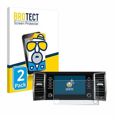 Abbildung von BROTECT Entspiegelungs Schutzfolie für Skoda Amundsen Kodiaq 2023 Infotainment System 8&quot; (2 Stück) Matte Displayschutz Folie, Anti Fingerprint