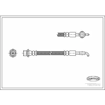 Abbildung von CORTECO 19031970 Bremsschläuche Vorderachse 199 TOYOTA: Previa / Estima I