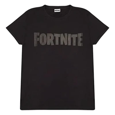 Abbildung von Fortnite Textlogo. Freund Fit T Shirt, Damen, S 5XL, Schwarz Schwarz, Offizielle Handelsware