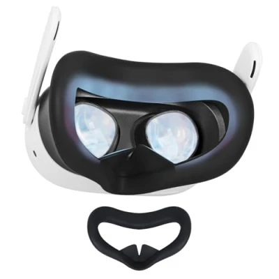 Abbildung von YipuVR VR Silikon Augenmaske für Meta Quest 3S, Anti Schweiß und Licht Proof Face Cover, weiche Textur, Abdeckung 3S Headset Zubehör