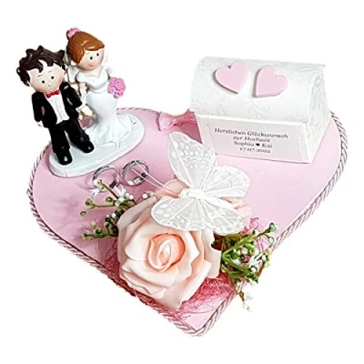 Abbildung von Der kleine Dekoladen Deko &amp; Geschenke by Sabine Faust Lünen Geldgeschenk Hochzeit rosa Verpackung für Geld Flitterwochen mit Personalisierung
