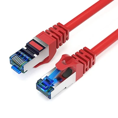 Abbildung von JAMEGA CAT 7 Patchkabel Ethernet RJ45 Netzwerkkabel Rohkabel LAN Kabel Kabel, CAT.7, RJ 45 Stecker (Ethernet) (150 cm)