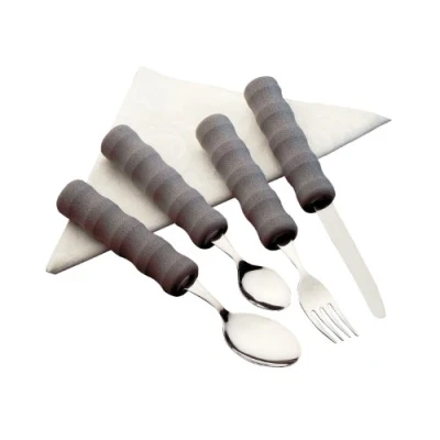 Abbildung von Homecraft Lightweight Foam Handled Cutlery, Set (Eligible for VAT Relief in the UK) Elderly &amp; Disabled, Arthritis or Weak Grip, Fork, Knife, Spoon, Adaptive Dining Aid, Large Handle Good Grips