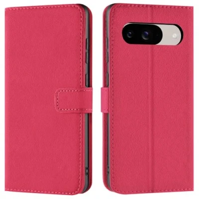 Abbildung von Verco Handyhülle für Google Pixel 9 Hülle, Bookcase Tasche Flipcover Case [Kartenfächer/Aufstellfunktion], Pink