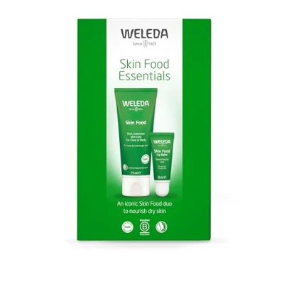 Abbildung von Weleda Skin Food Essentials Duo Pack, Geschenkset Original 75 ml &amp; Lippenbalsam, Hautpflegesets für Frauen Männer, mehrere Anwendungen, 100% zertifiziert natürlich, biologisch