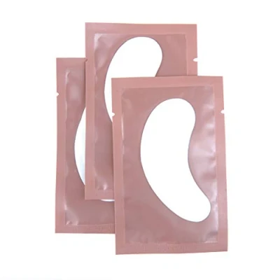 Abbildung von Florica 50 Paar Augenpads Wimpernverlängerung Fusselfrei Augen Gel Extensions Patch Hydrogel Lint Free Augenmaske Augenklappe Eye (Rose)