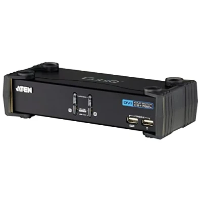 Abbildung von ATEN CS1762A AT G KVM 2X Port USB/DVI Switch, schwarz