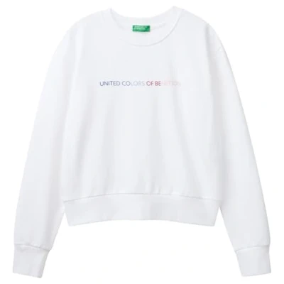 Abbildung von United Colors of Benetton WITH LOGO Print Sweatshirt, Damen, Größe: XS, White
