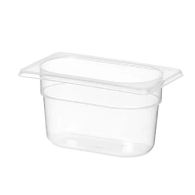 Abbildung von HENDI Gastronormbehälter, Temperaturbeständig von 40 bis 80C, Skalierung, Geruchs und geschmackneutral, 1L, Polypropylen, GN 1/9, 176x108x(H)Transparent