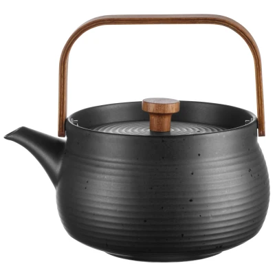 Abbildung von ASA kitchen&#039;art Teekanne mit Holzgriff black 0,6l