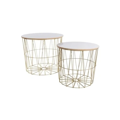 Abbildung von my Flair Beistelltisch, (Set, 2 St.), goldfarben mit Platte in Marmor Optik