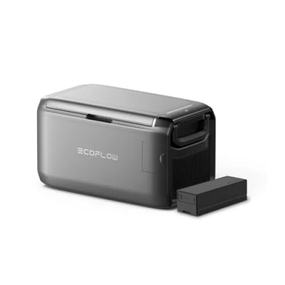 Abbildung von ECOFLOW GLACIER Classic Tragbare Kühlbox 35L mit 298 Wh Zusatzakku, 43 Std. netzunabhängige Kühlung, 25 Min. Schnellgefrierfunktion, AC/DC/Solarenergie, Mini Kühlschrank für Camping, Roadtrips, Angeln