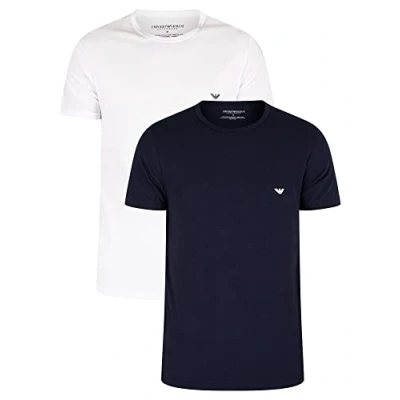Abbildung von Emporio Armani CREW NECK 2 PACK Unterhemd/shirt, Herren, Größe: XL, Gray/navy blue
