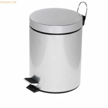 Abbildung von Alco Tretabfalleimer 5 Liter silber