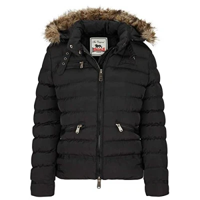 Abbildung von Lonsdale London Damen APPLEDORE Ladies Hooded Winterjacket, Black, XXL