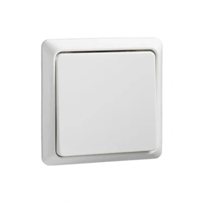 Abbildung von Schneider Electric Elso 506304 Taster 42V/1A Aufputz flach RENOVIERUNG reinweiß, Made in Germany