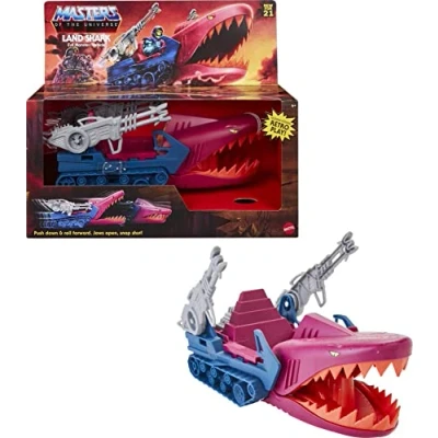 Abbildung von Mattel® Actionfigur Masters of the Universe, (detailreiches Fahrzeug / Reittier für Origins Figuren), Land Shark