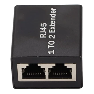 Abbildung von Ethernet Extender Anschluss Buchse RJ45 Stecker Splitter Adapter Netzwerkanschluss Buchsen Splitter(EIN Drag Zwei Splitter)