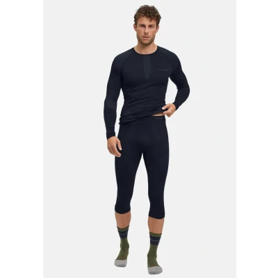 Abbildung von FALKE Herren Baselayer Hose Warm 3/4 M TI Funktionsmaterial schnelltrocknend 1 Stück, Schwarz (Black 3000) neu umweltfreundlich, XXL