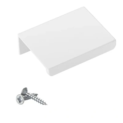 Abbildung von SO TECH® Möbelgriff Blankett Jane weiß Ral 9003 Schrankgriff Hinterschraubgriff, 50 x 17,8 40 mm