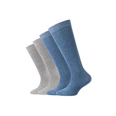 Abbildung von camano SOFT KNEE 4 PACK Kniestrümpfe für Kinder, Größe: 27 30, Denim melange
