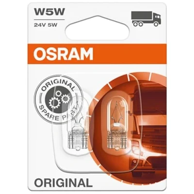 Abbildung von OSRAM ORIGINAL LINE 2845 02B Glühlampe, Blinkleuchte 24 5 W5W MAN: TGM, M 2000 M, TGX, MERCEDES BENZ: Vario Kipper, ATEGO 2, ACTROS MP4, DAF: CF 65