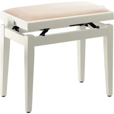 Abbildung von STAGG PB05 WHM VBE Klavierbank weiss matt +Velour beige