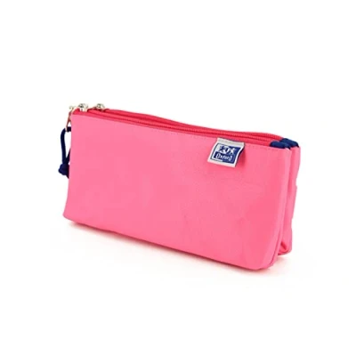Abbildung von Oxford, Kangoo Kinder Schulkoffer mit 2 Fächern, elastischer Gummi, Reißverschlüsse, Rosa, Fuchsia, Modern