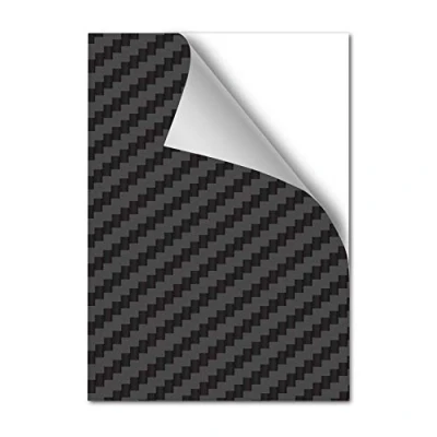 Abbildung von AlphaShield Lackschutzfolie 3 x Din A4 Format 21x29cm für Kfz Auto Motorrad Bike Fahrrad Roller Selbstklebend Lack Schutz vor Steinschlag Folie (Carbon, A4)