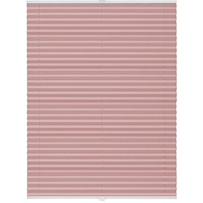 Abbildung von ondeco Plissee nach Maß für alle Fenster innen Montage in Glasleiste mit Spannschuh Sonnenschutz Rollo Sichtschutz Blickdicht Rosa B: 30 40 cm, H: 101 150 cm