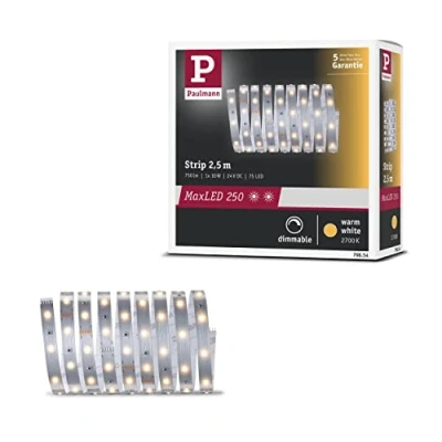 Abbildung von Paulmann 79854 LED Stripe MaxLED 250 Warmweiß 2700K 2,5m IP20 incl. 1x10 Watt Strip Lichtband