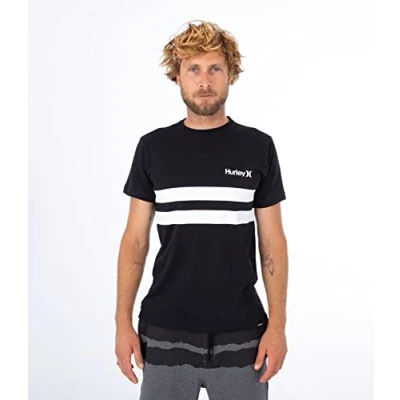 Abbildung von Hurley Herren M Oceancare Block Party Ss Tee T Shirt, Schwarz, marmoriert,