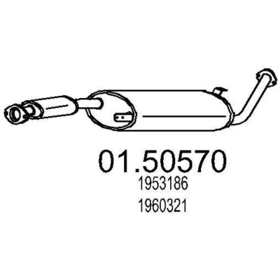 Abbildung von MTS 01.50570 Mittelschalldämpfer 1100 NISSAN: TERRANO 2