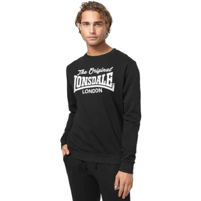 Abbildung von Lonsdale Normale Passform Burghead Sweatshirt, Herren, Größe: XXL, Black white