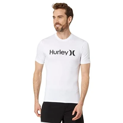 Abbildung von Hurley Herren OAO Quickdry Rashguard S/S ausschlagschutzhemd, weiß, M