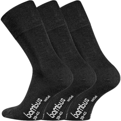 Abbildung von TippTexx 24 6 Paar seidige Bambus Socken, Geruchs Killer mit Anti Loch Garantie (as3, numeric, numeric_39, numeric_42, regular, Schwarz)