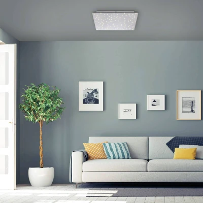 Abbildung von JUST LIGHT LED Deckenleuchte, Deckenleuchte Deckenlampe Sterneneffekt dimmbar Fernbedienung L
