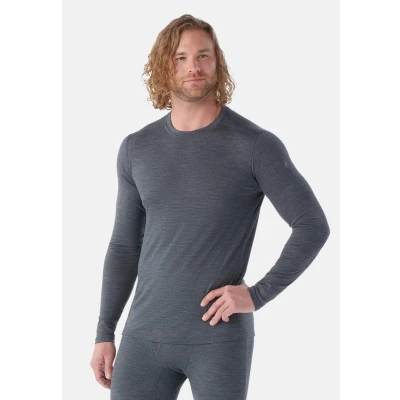 Abbildung von Smartwool Classic Allseason Merino BASE Layer LONG Sleeve Langarmshirt, Herren, Größe: Medium, Iron heather