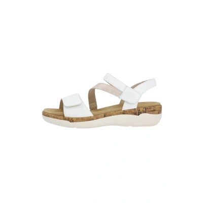 Abbildung von Remonte Damen Riemchensandalen R6860, Frauen Sandalen,lose Einlage,Strandschuhe,Riemen,Riemchen,halteriemen,Sommerschuhe,Weiss Kombi (80),39 EU