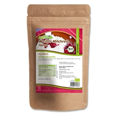 Abbildung von Mynatura Bio Milchreis I Selber machen Rundkornreis Runde Reiskörner Pflanzliches Produkt Süßspeise kochen Reis Im Beutel (2000g)