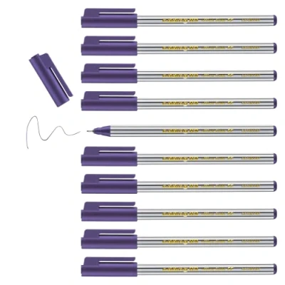 Abbildung von edding 89 Fineliner violett 10 Stifte extrafeine Rundspitze 0,3 mm dünner Faserschreiber für feines und präzises Schreiben, Unterstreichen, Zeichnen Büro, Schule Zuhause