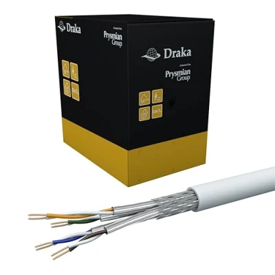 Abbildung von Draka 60026455 Cat 7 Verlegekabel UCHOME SS26 S/FTP PiMF, 350 m weiß