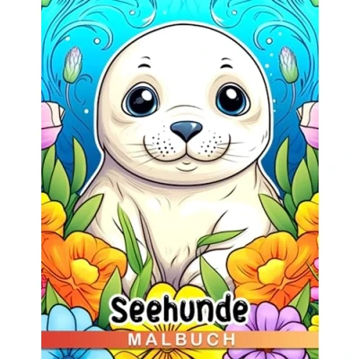 Abbildung von Seehunde Malbuch: 30 Seiten voller Spaß und einzigartiger Designs von Meerestieren zum Ausmalen für Kinder, die zu jeder Gelegenheit Freude bereiten. Perfekt Kinder.