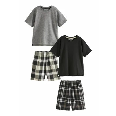 Abbildung von Next Check 2 PACK Set Regular FIT Nachtwäsche für Kinder, Größe: 122, Monochrome