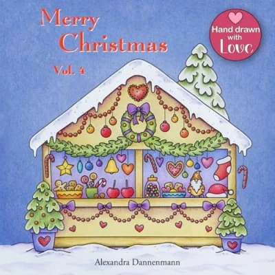 Abbildung von Merry Christmas Volume 4: A beautiful Coloring Book for Adults Relaxation.